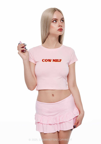 Cow Mxxf Y2K Baby Tee Cherrykitten