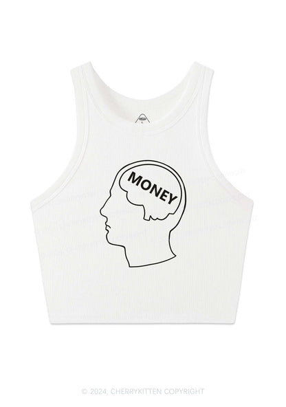 Money Mind Y2K Crop Tank Top Cherrykitten