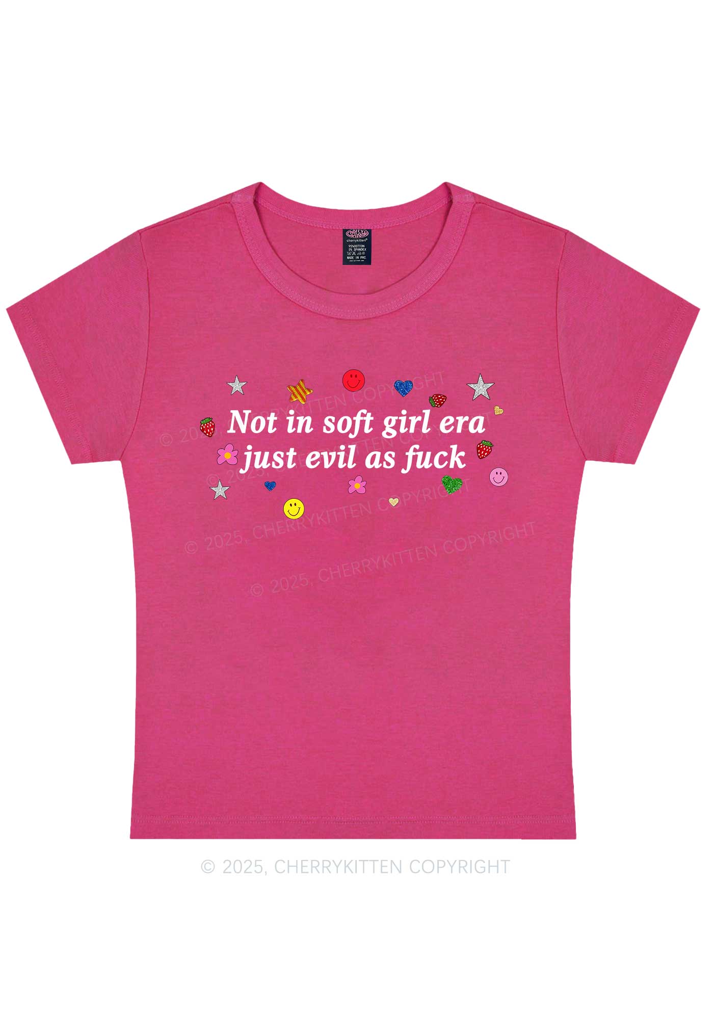 Not In Soft Girl Era Y2K Baby Tee Cherrykitten