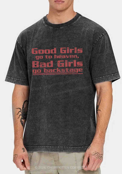 Bad Girls Go Backstage Y2K Washed Tee Cherrykitten