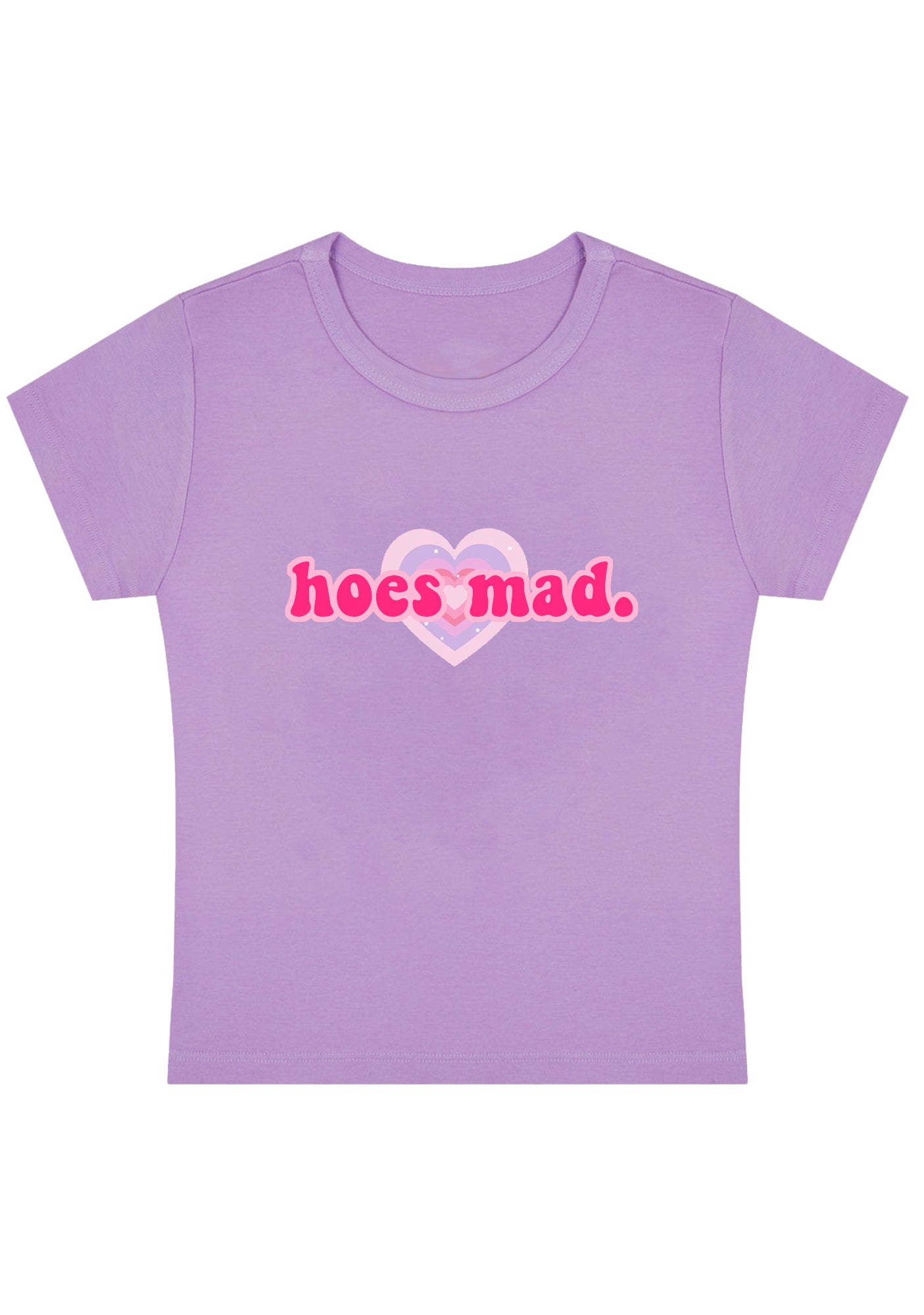 Hoes Mad Heart Y2K Baby Tee