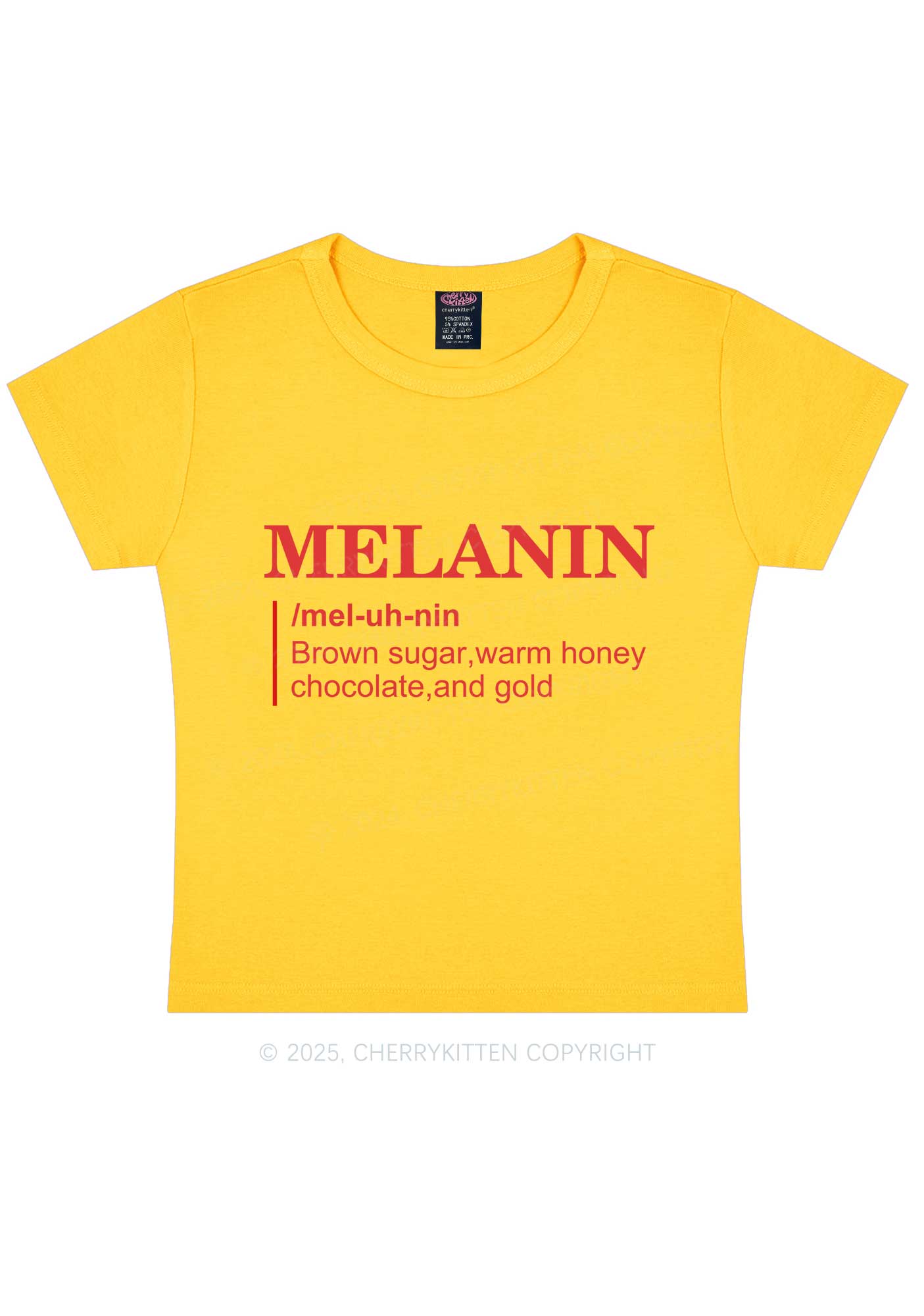 Melanin Definition Y2K Baby Tee Cherrykitten