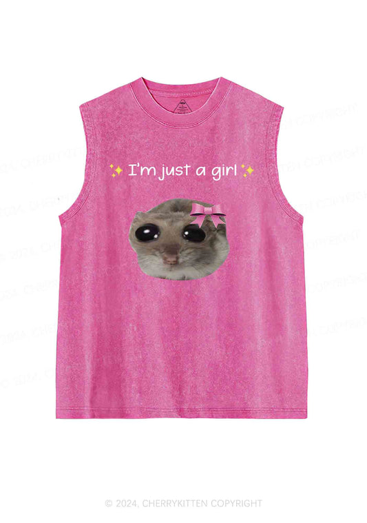 I'm A Girl Y2K Washed Tank Cherrykitten