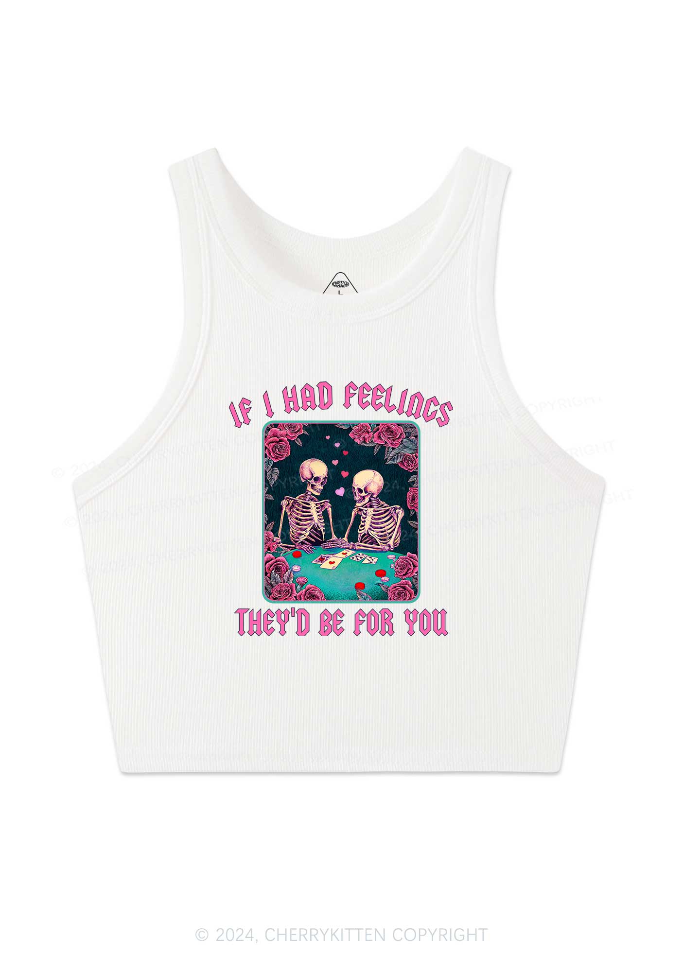 I Had Feelings Y2K Valentine's Day Crop Tank Top Cherrykitten