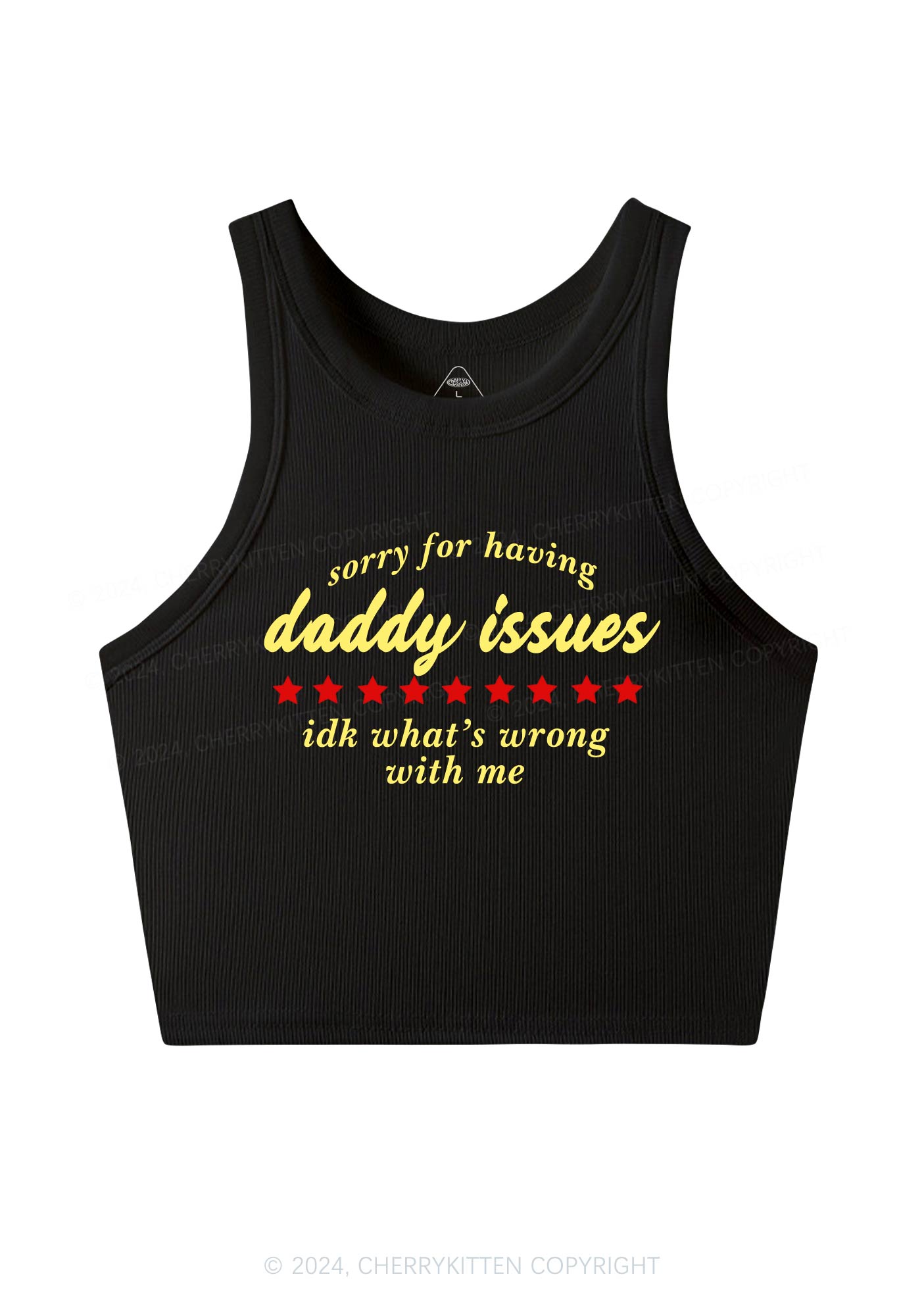 Sorry For Having Daddy Issues Y2K Crop Tank Top Cherrykitten