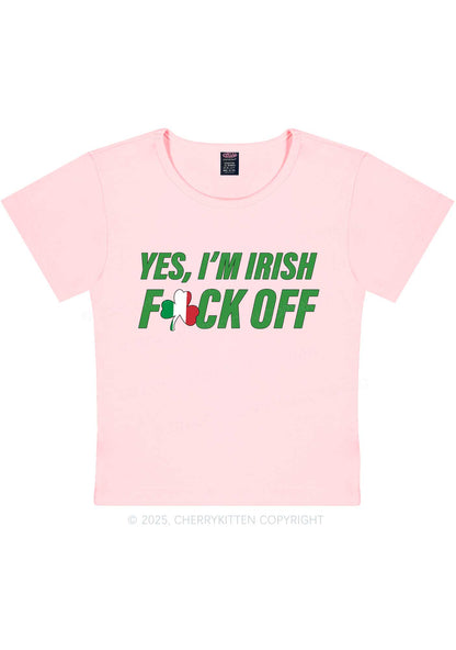 Yes Im Irish St Patricks Y2K Baby Tee Cherrykitten