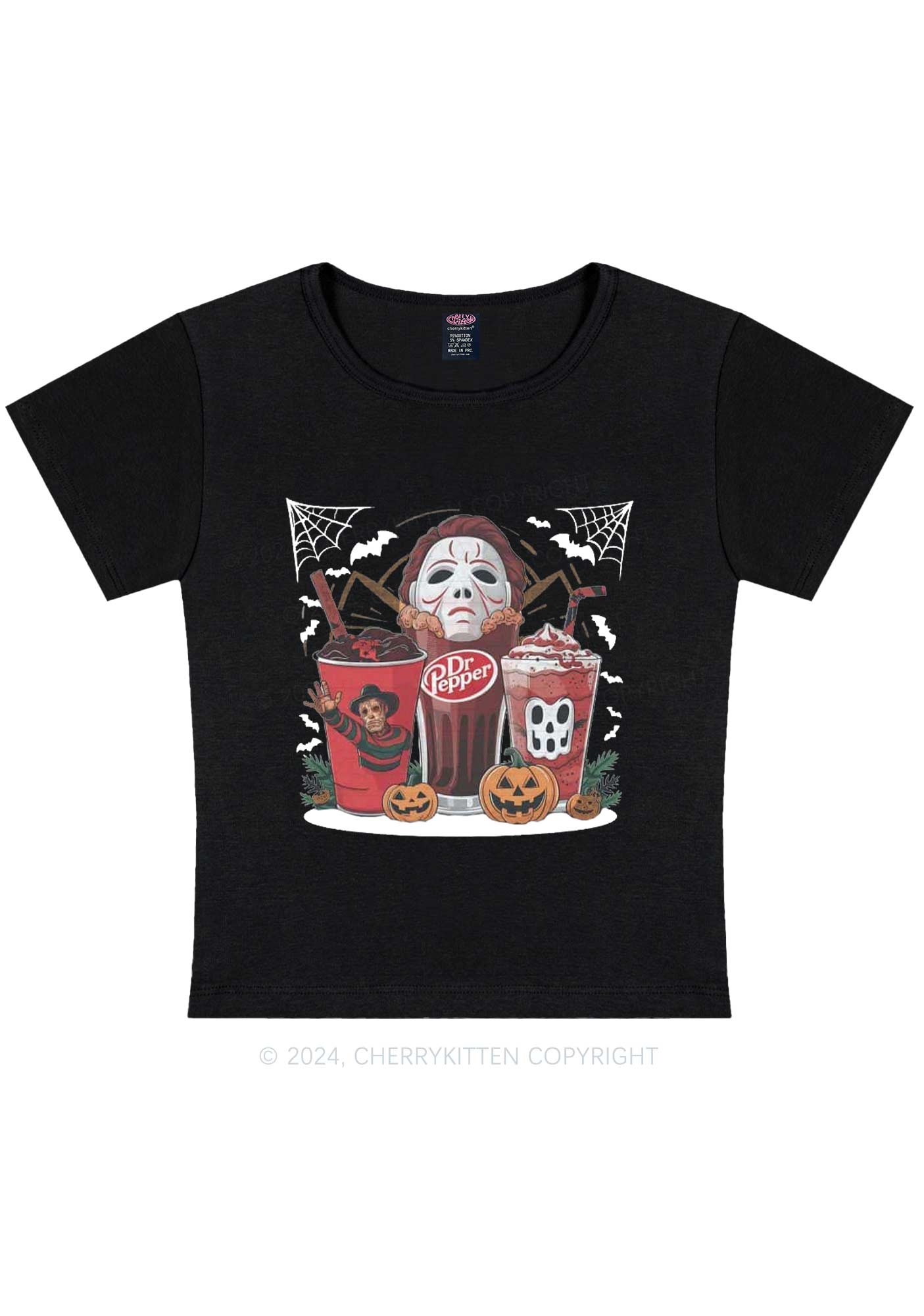 Halloween Coke Y2K Baby Tee Cherrykitten