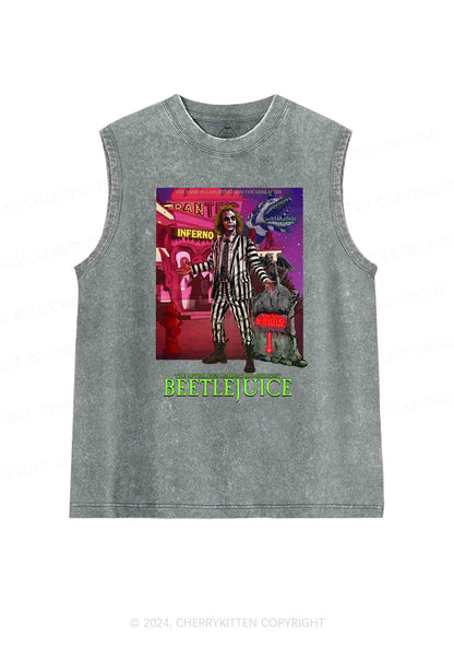 Halloween Here Lies Y2K Washed Tank Cherrykitten