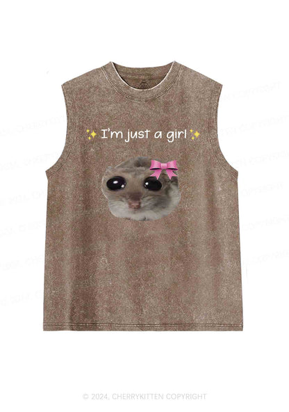 I'm A Girl Y2K Washed Tank Cherrykitten