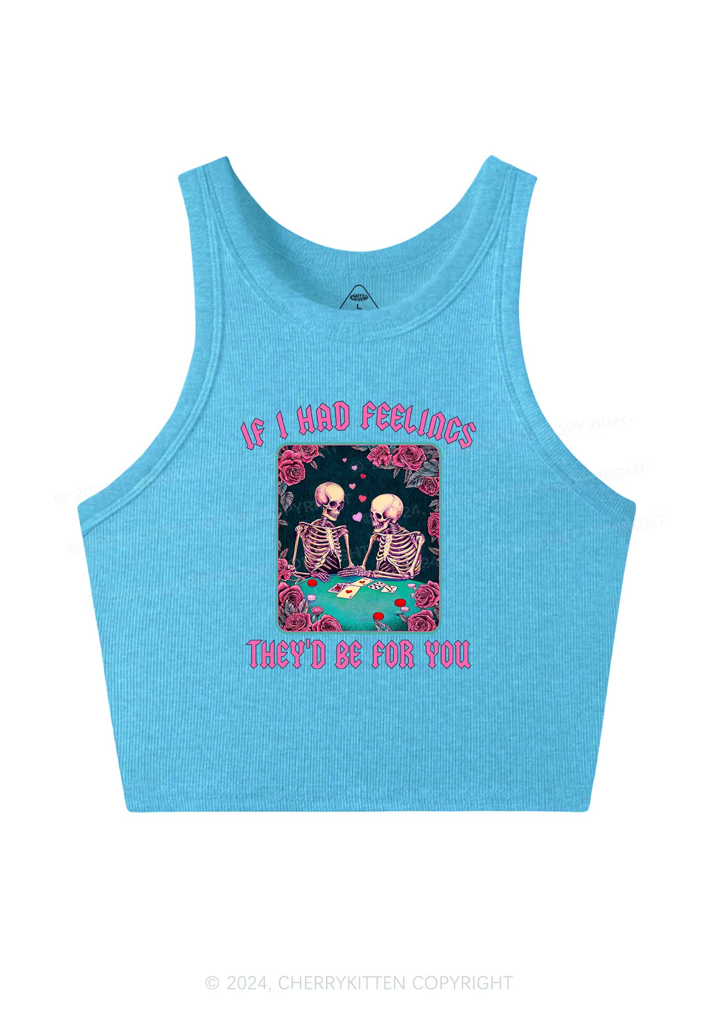 I Had Feelings Y2K Valentine's Day Crop Tank Top Cherrykitten