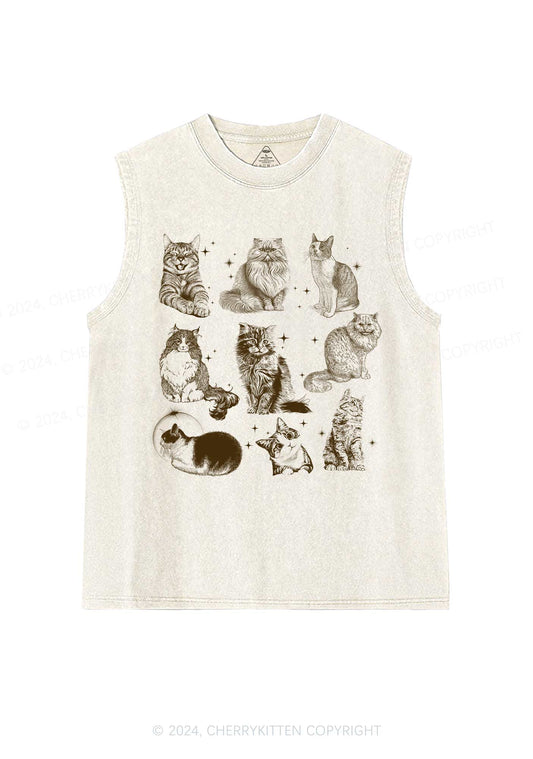 Retro Kitten Y2K Washed Tank Cherrykitten