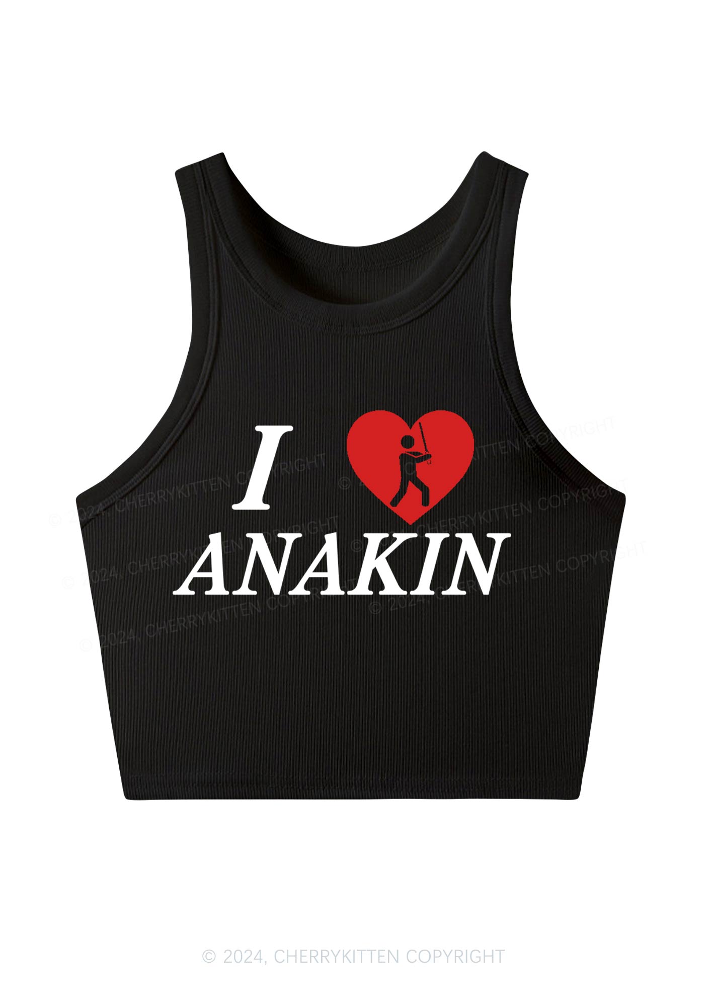 I Love Ana Y2K Crop Tank Top Cherrykitten