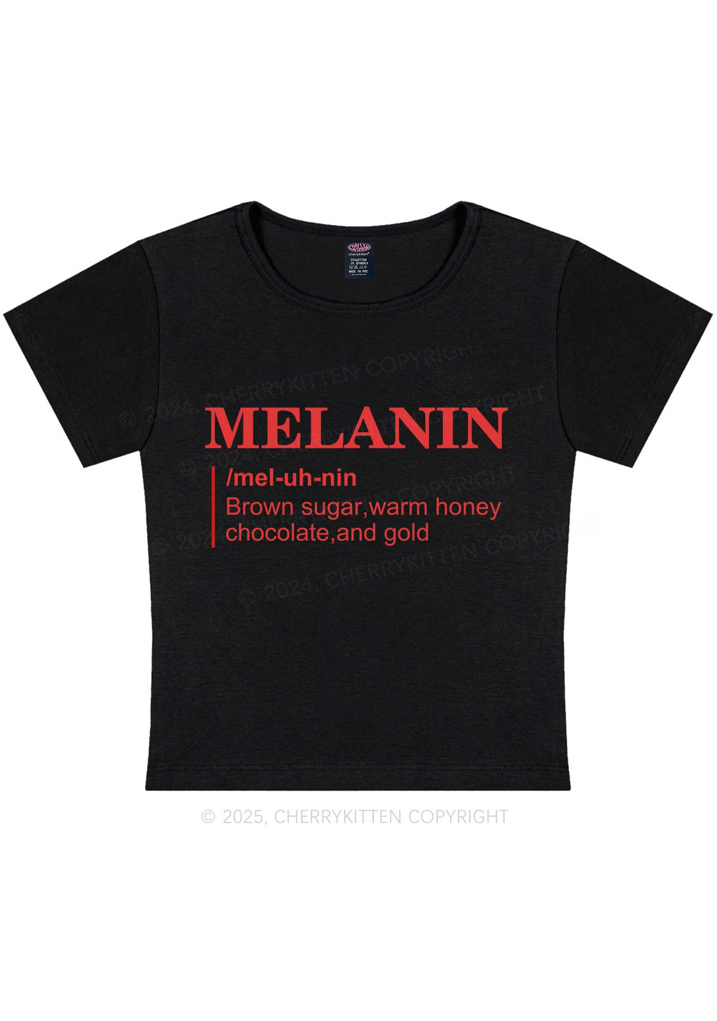 Melanin Definition Y2K Baby Tee Cherrykitten