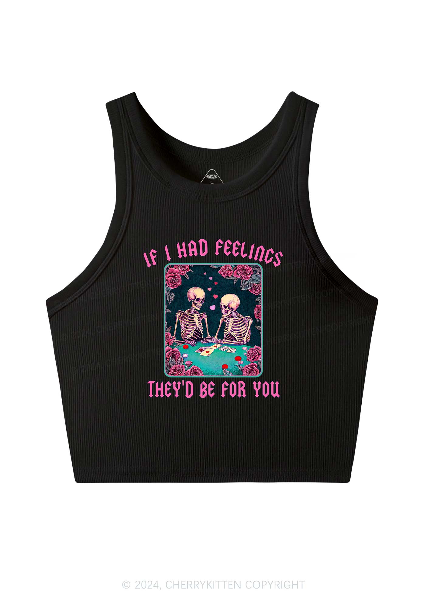 I Had Feelings Y2K Valentine's Day Crop Tank Top Cherrykitten