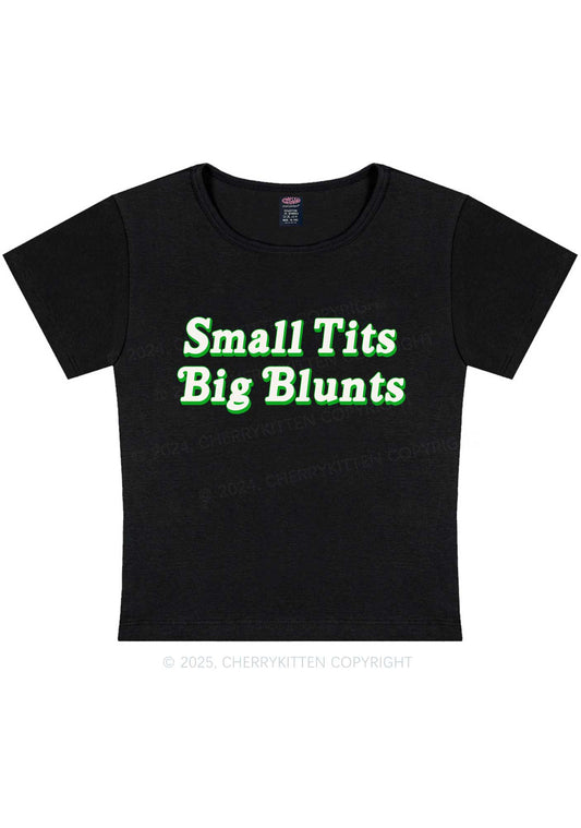 Small Txts Big Blunts Y2K Baby Tee Cherrykitten