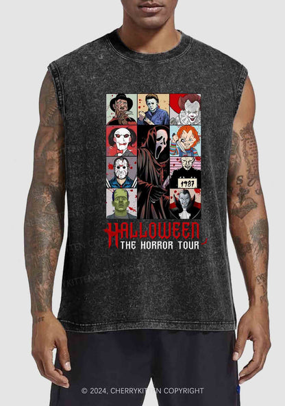 Halloween Horror Tour Y2K Washed Tank Cherrykitten