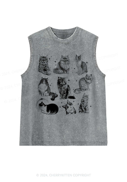 Retro Kitten Y2K Washed Tank Cherrykitten