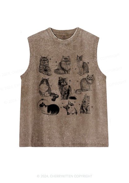 Retro Kitten Y2K Washed Tank Cherrykitten