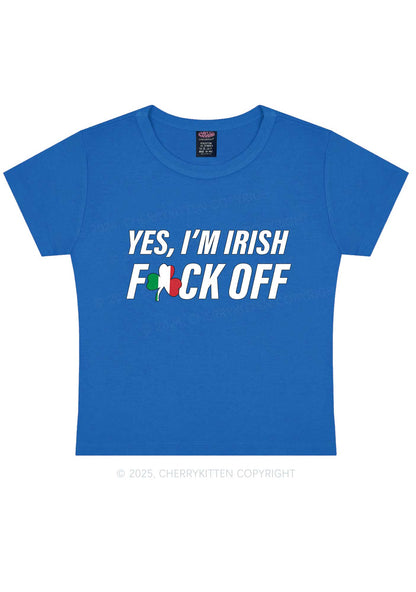 Yes Im Irish St Patricks Y2K Baby Tee Cherrykitten