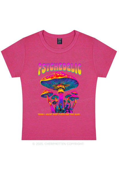 Psychedelic Mushroom Y2K Baby Tee Cherrykitten