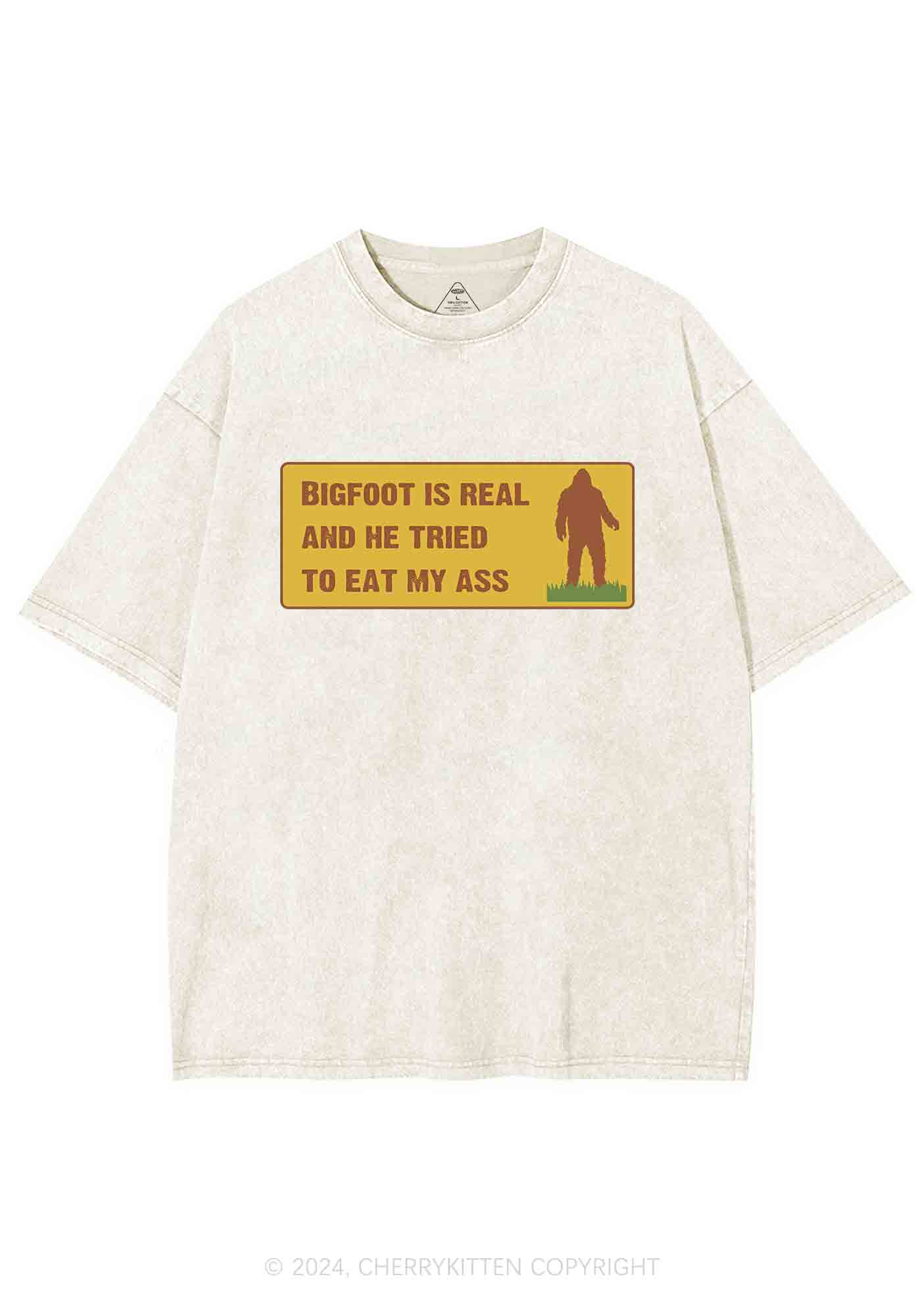 Bigfoot Is Real Y2K Washed Tee Cherrykitten