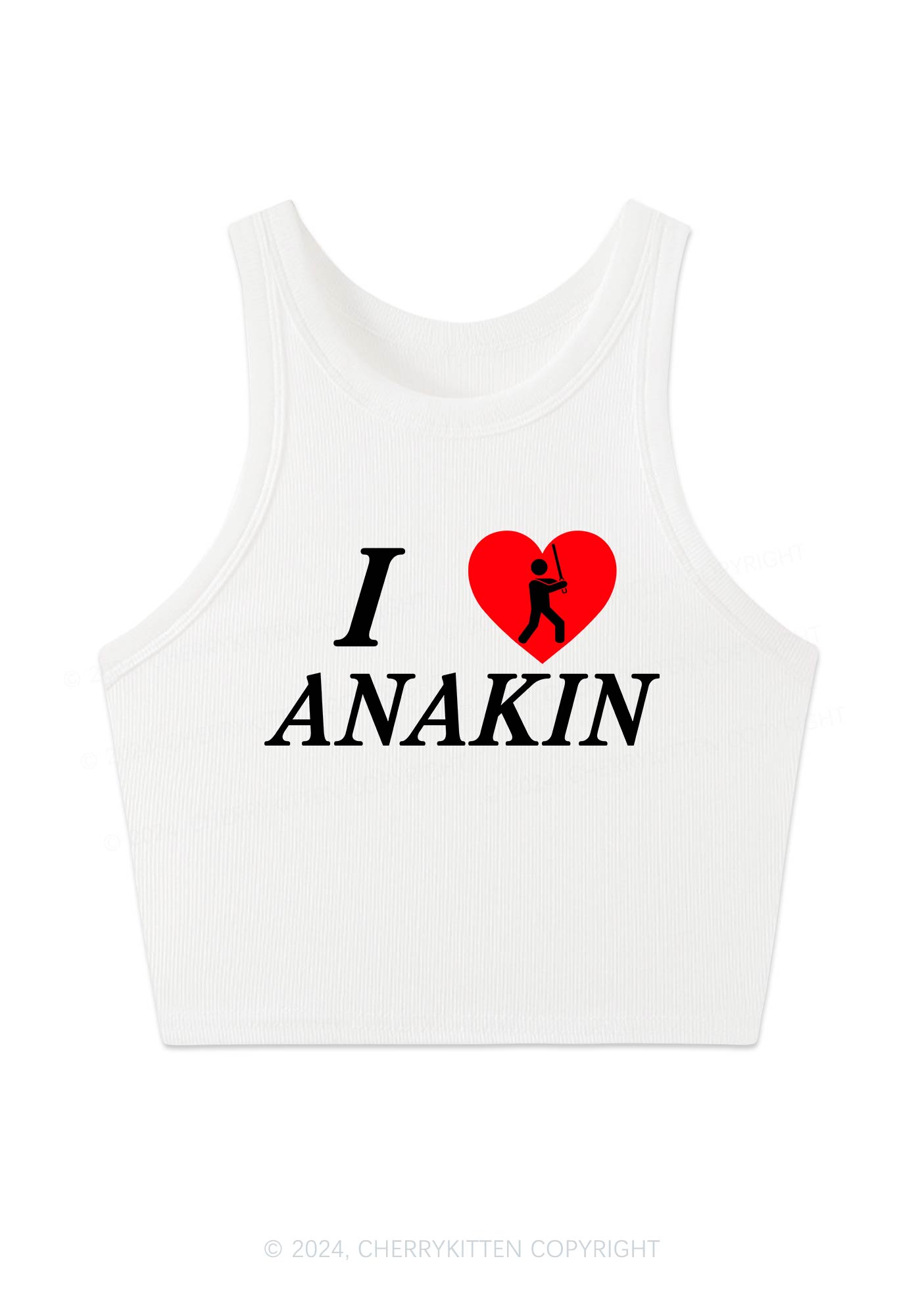 I Love Ana Y2K Crop Tank Top Cherrykitten