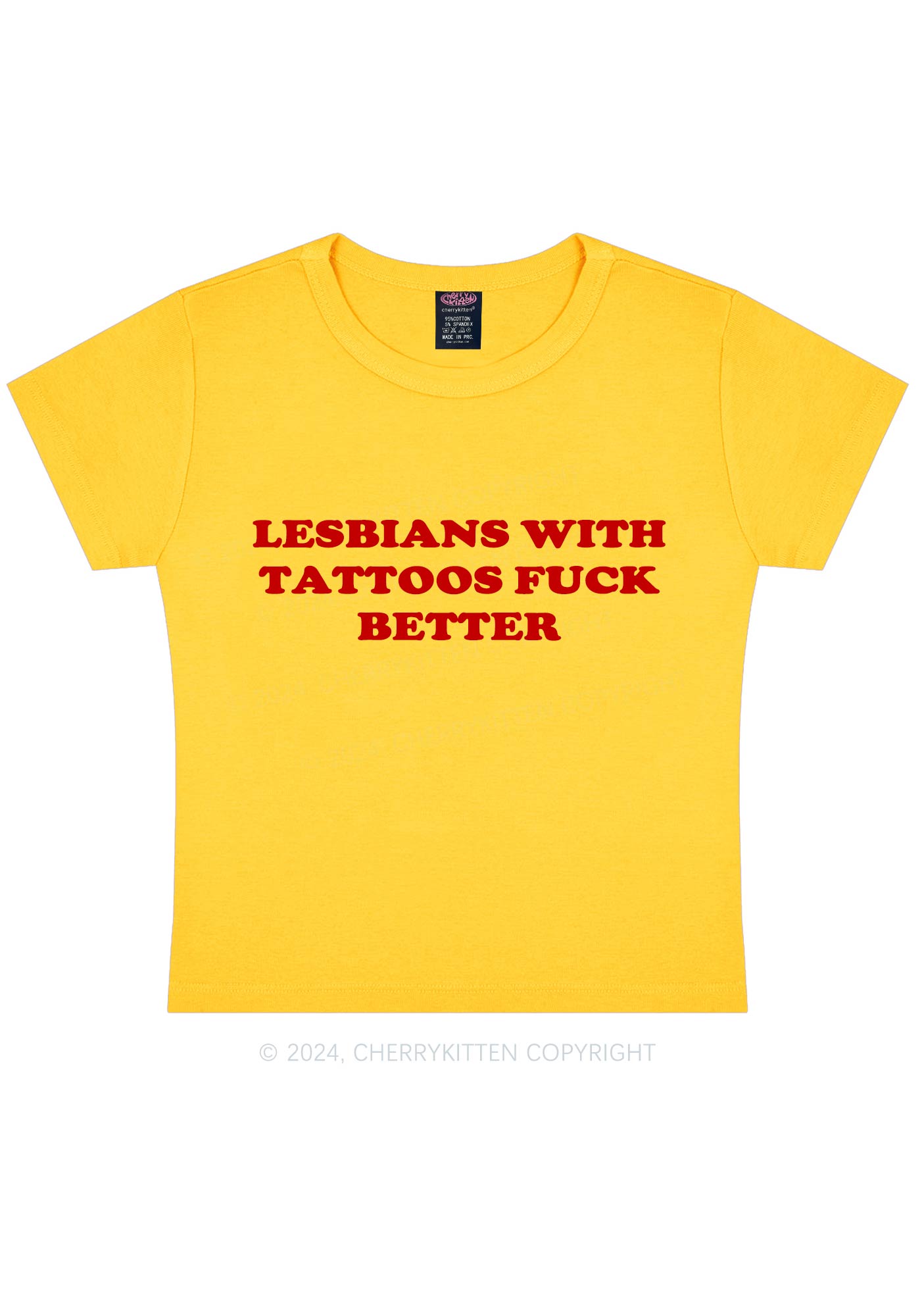 Lesbians With Tattoos Y2K Baby Tee Cherrykitten