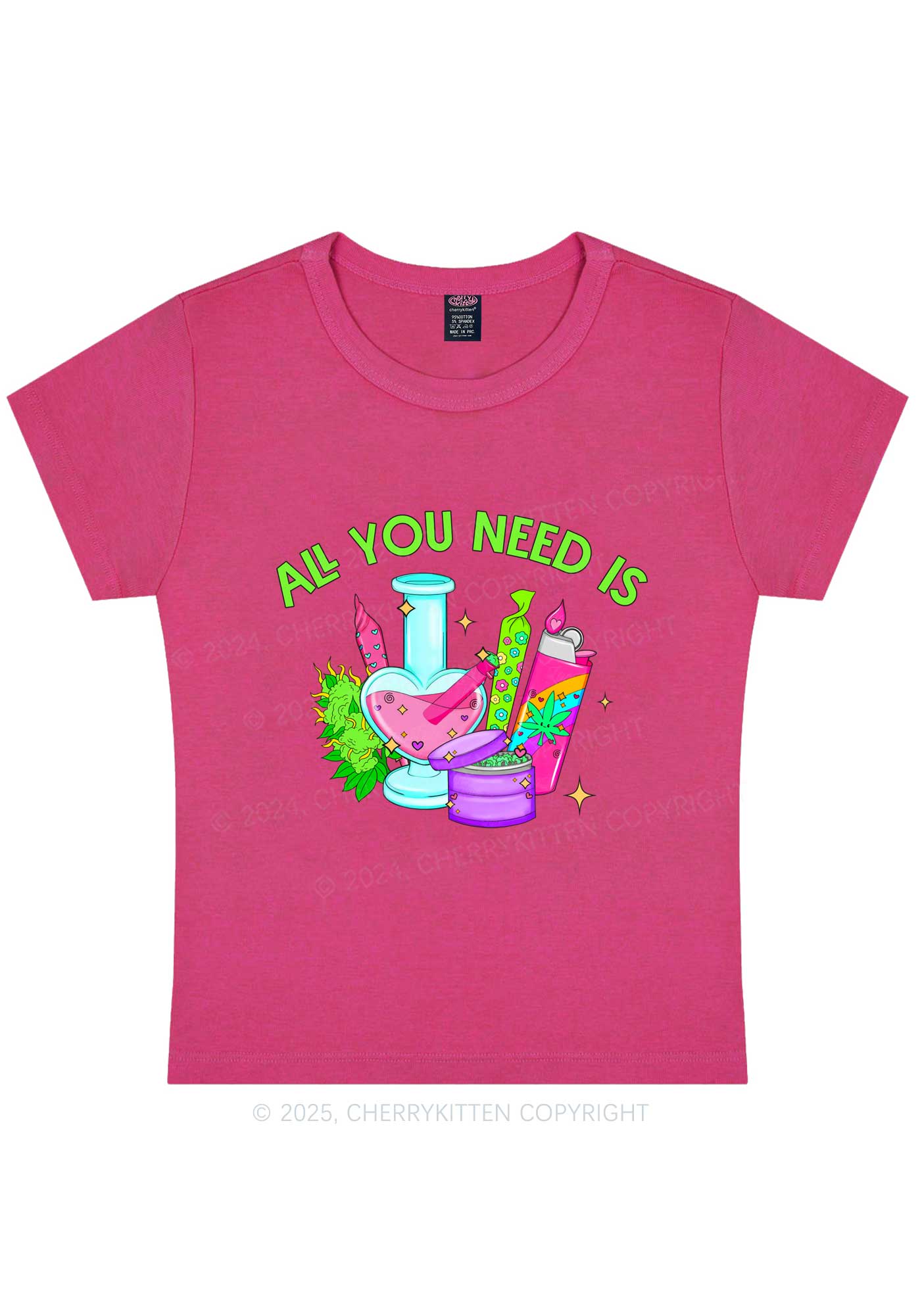 All You Need Is Y2K Baby Tee Cherrykitten