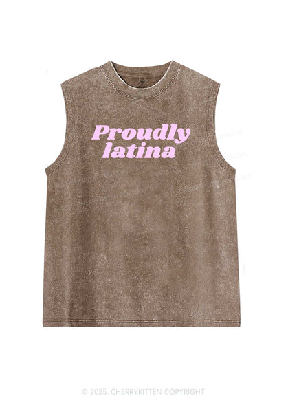 Proudly Latina Y2K Washed Tank Cherrykitten