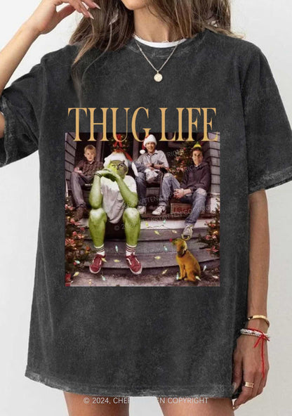 Christmas Thug Life Y2K Washed Tee Cherrykitten