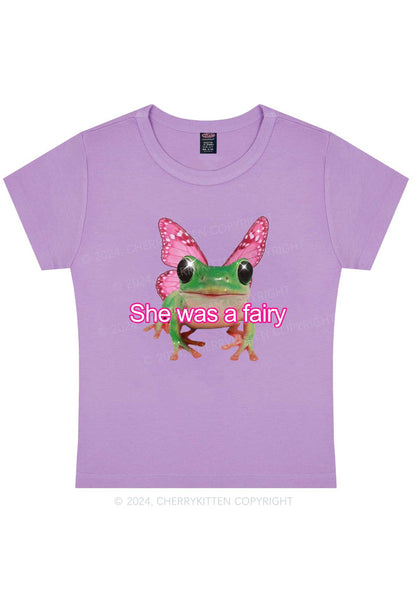 Fairy Frog Y2K Baby Tee Cherrykitten