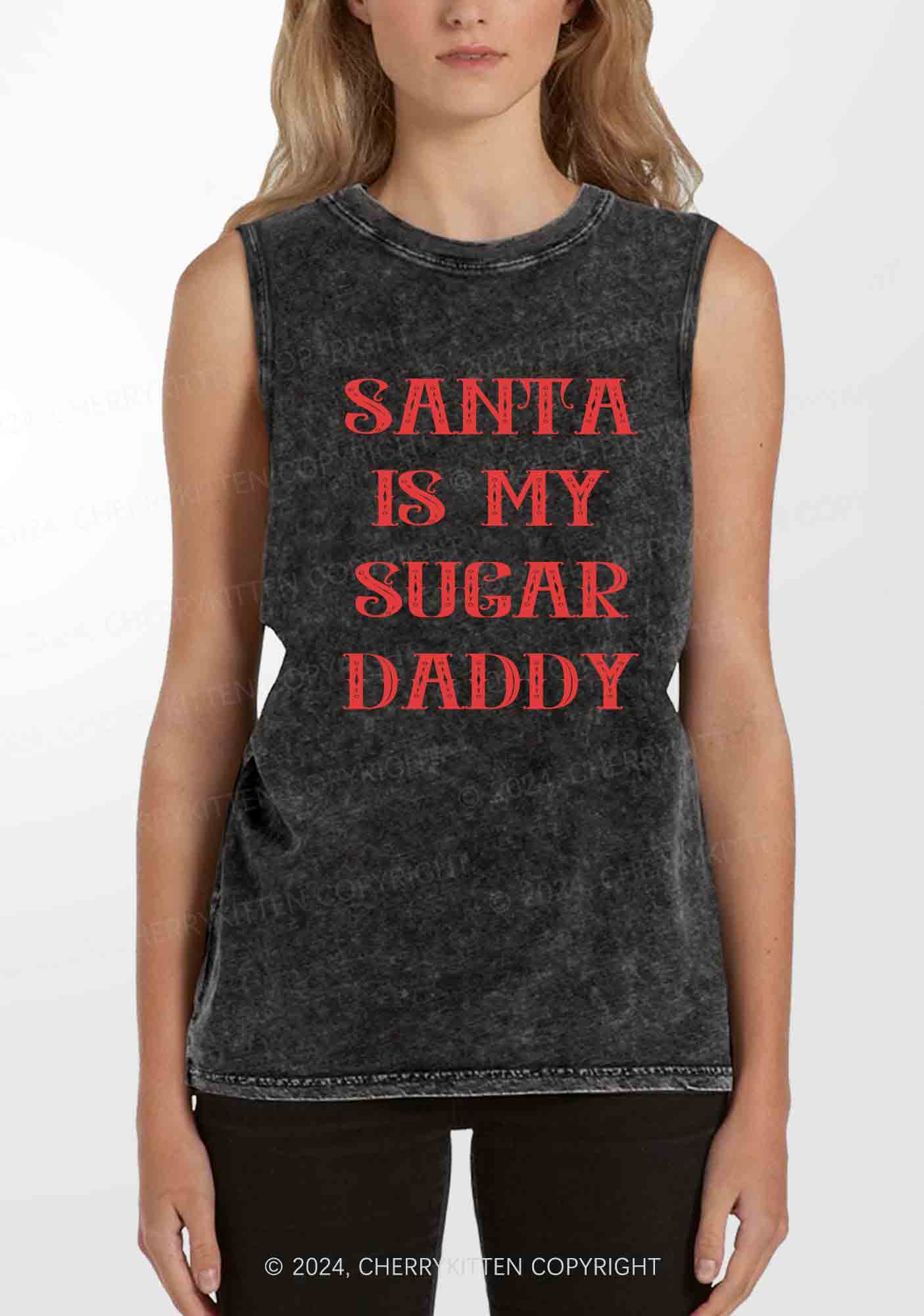 Christmas Sugar Daddy Y2K Washed Tank Cherrykitten