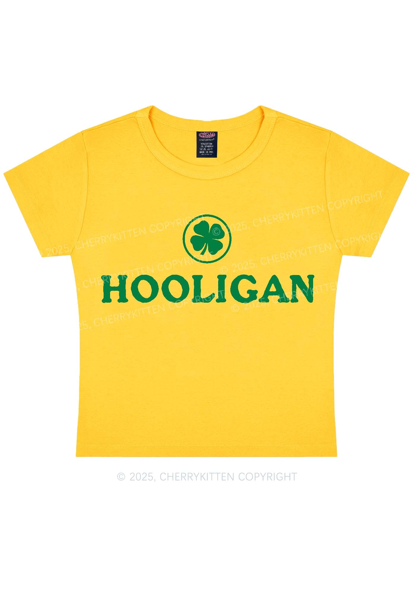 Irish Hooligan St Patricks Y2K Baby Tee Cherrykitten