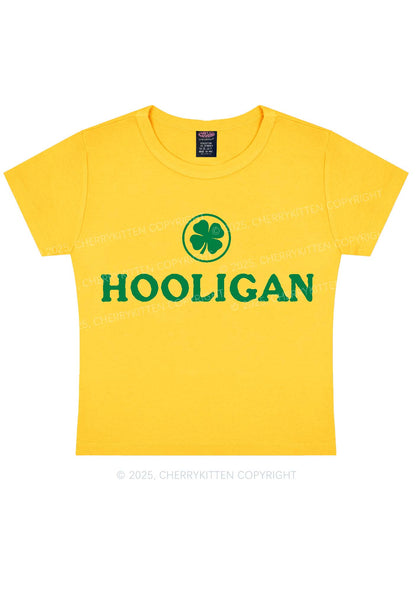 Irish Hooligan St Patricks Y2K Baby Tee Cherrykitten