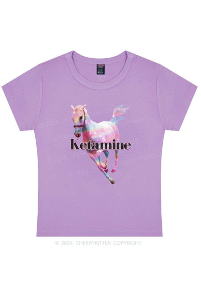 Pink Horse Y2K Baby Tee Cherrykitten