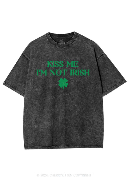 Im Not Irish St Patricks Y2K Washed Tee Cherrykitten