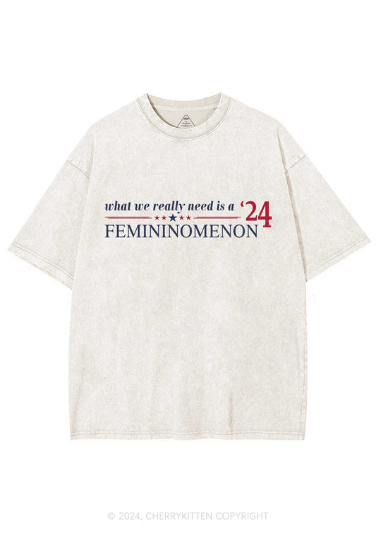 We Need Femininomenon Y2K Washed Tee Cherrykitten