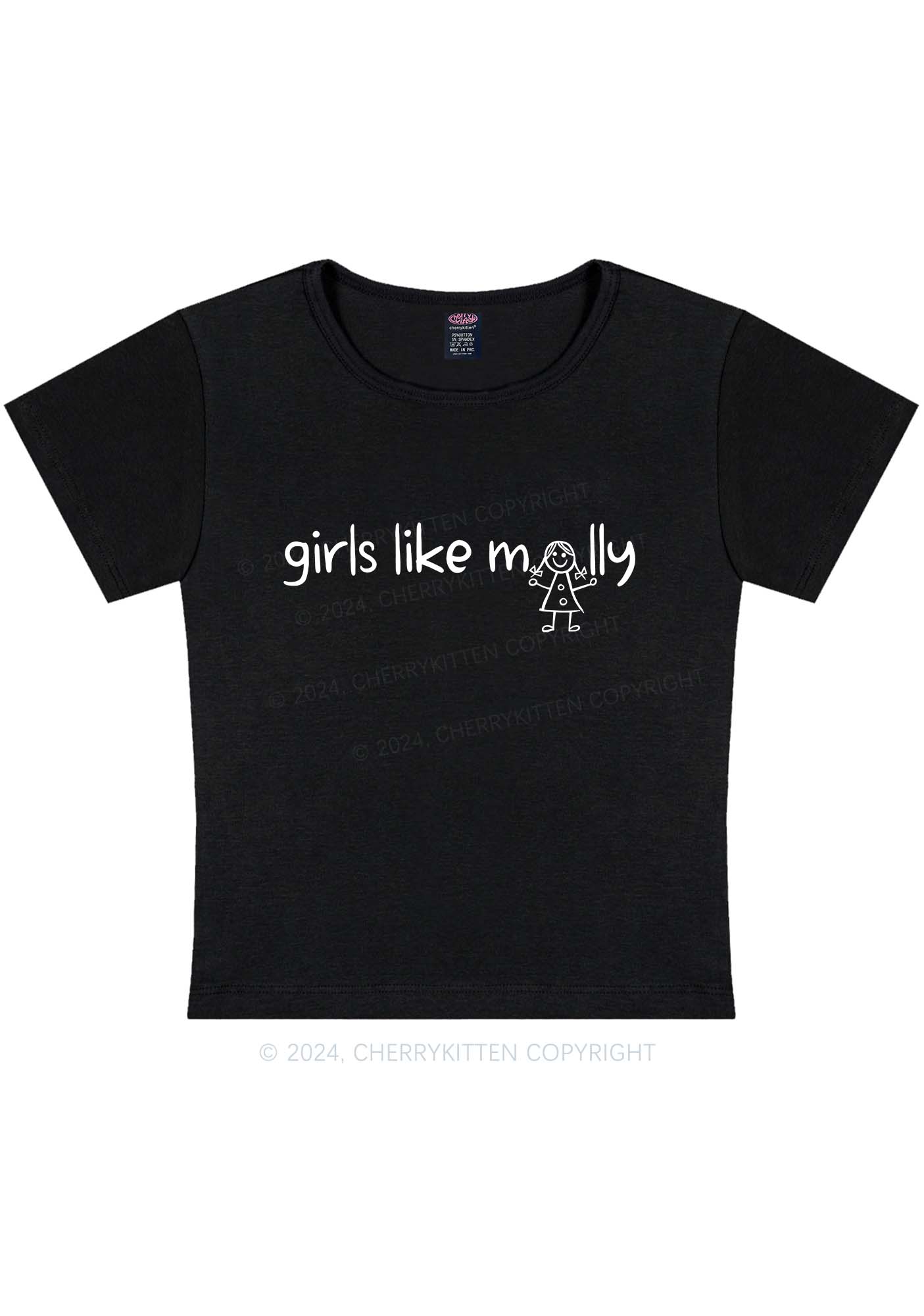 Girls Like Molly Y2K Baby Tee Cherrykitten