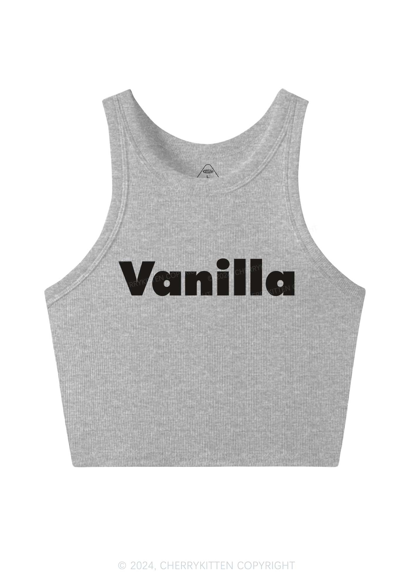 Vanilla Y2K Crop Tank Top Cherrykitten