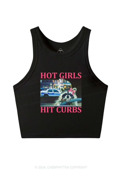 Hot Girls Hit Curbs Y2K Crop Tank Top Cherrykitten