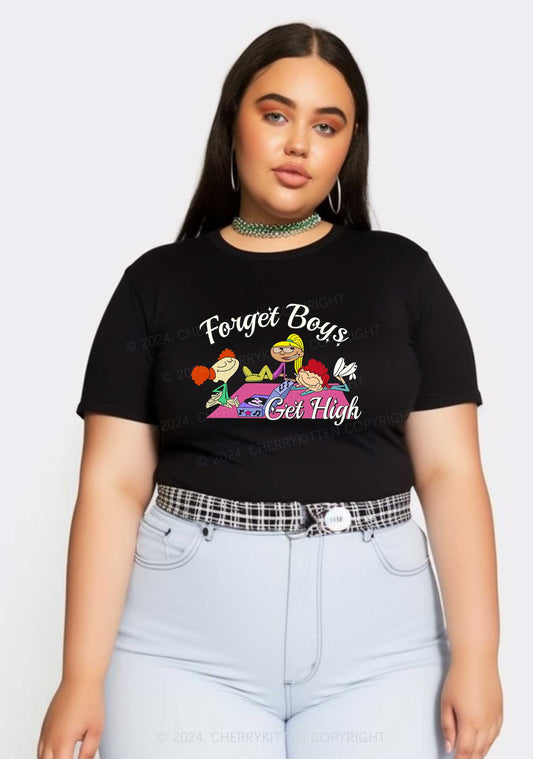 Curvy Forget Boys Y2K Baby Tee Cherrykitten