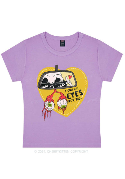 Halloween Eyes For You Y2K Baby Tee Cherrykitten