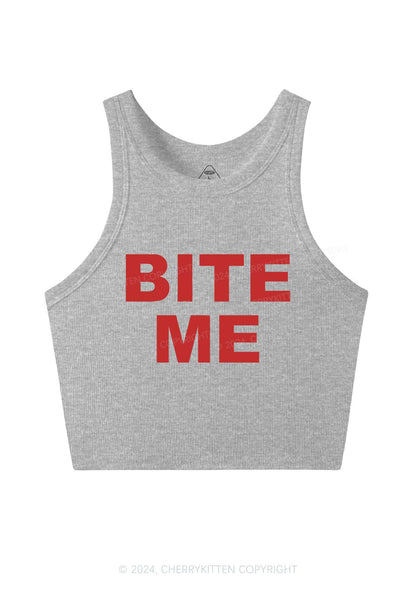 Bite Me Y2K Crop Tank Top Cherrykitten