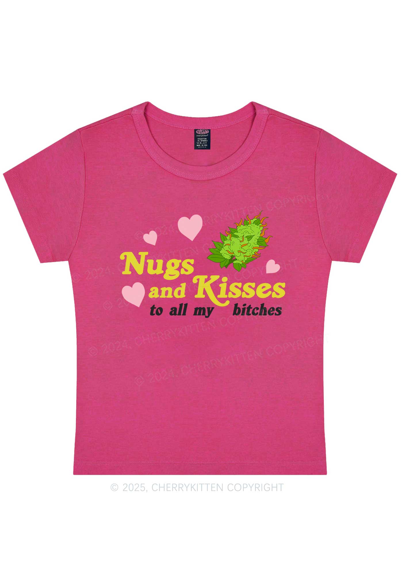 Nxgs And Kisses Y2K Baby Tee Cherrykitten