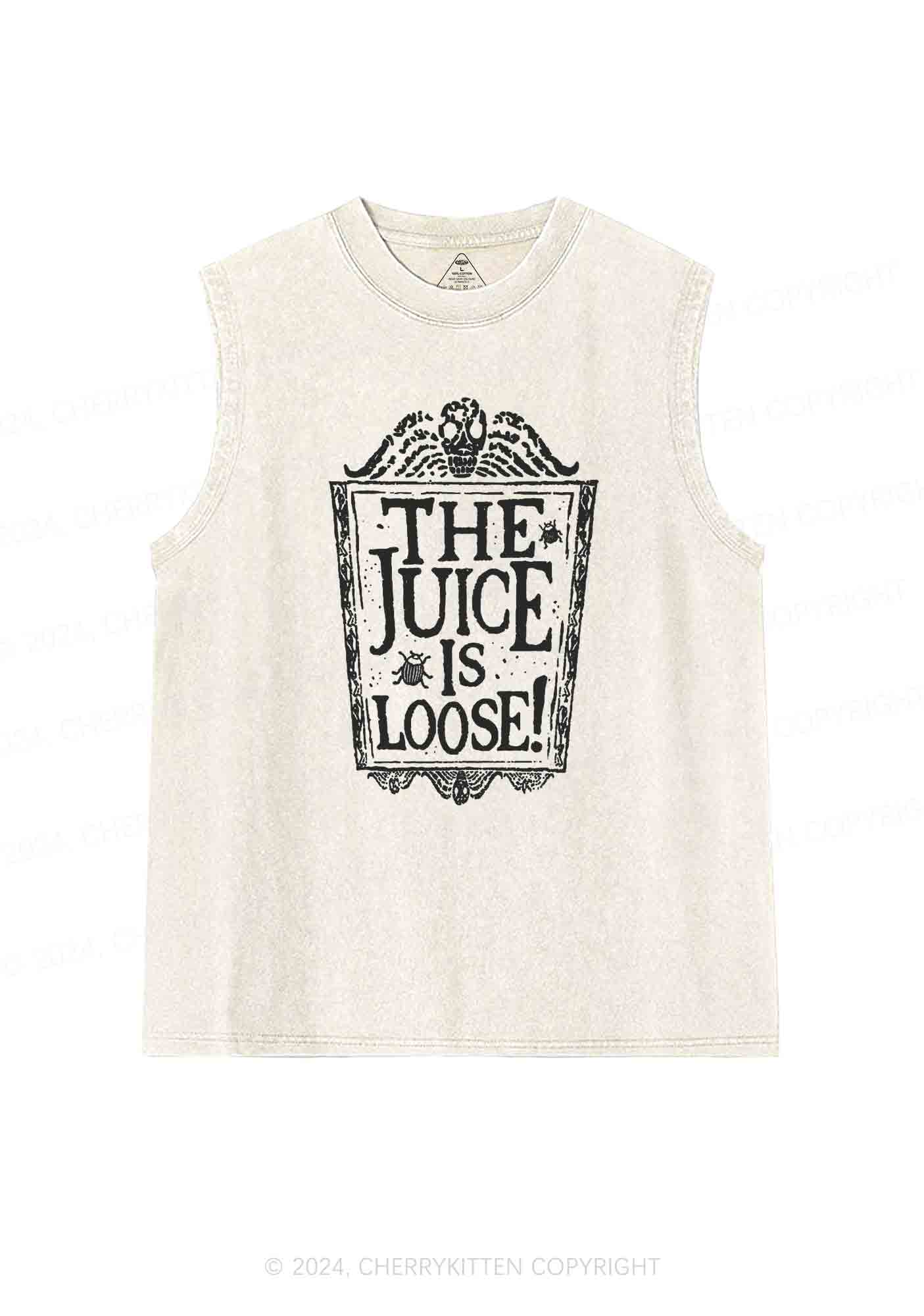 Halloween The Juice Is Loose Y2K Washed Tank Cherrykitten