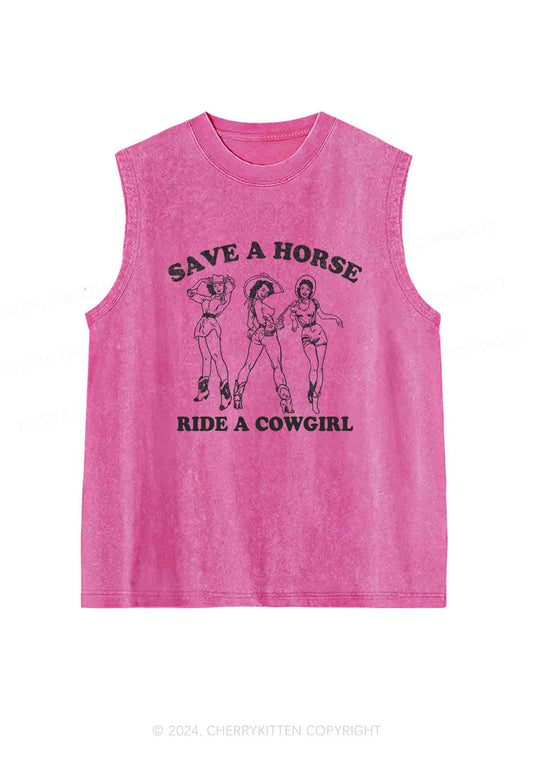 Ride A Cowgirl Y2K Washed Tank Cherrykitten