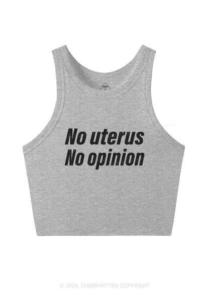 No Uterus No Opinion Y2K Crop Tank Top Cherrykitten