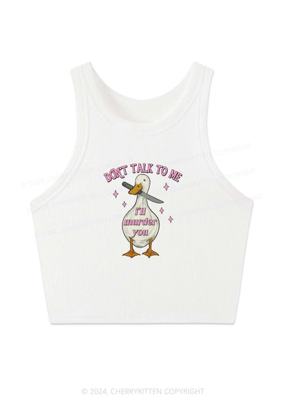 I'll Murder You Y2K Crop Tank Top Cherrykitten