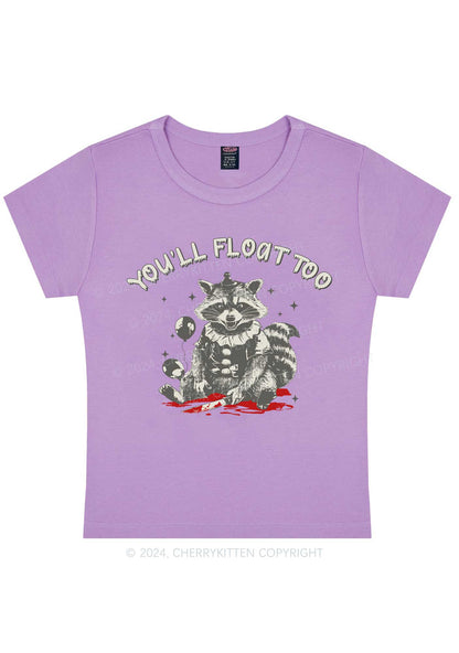 Halloween You'll Float Too Y2K Baby Tee Cherrykitten