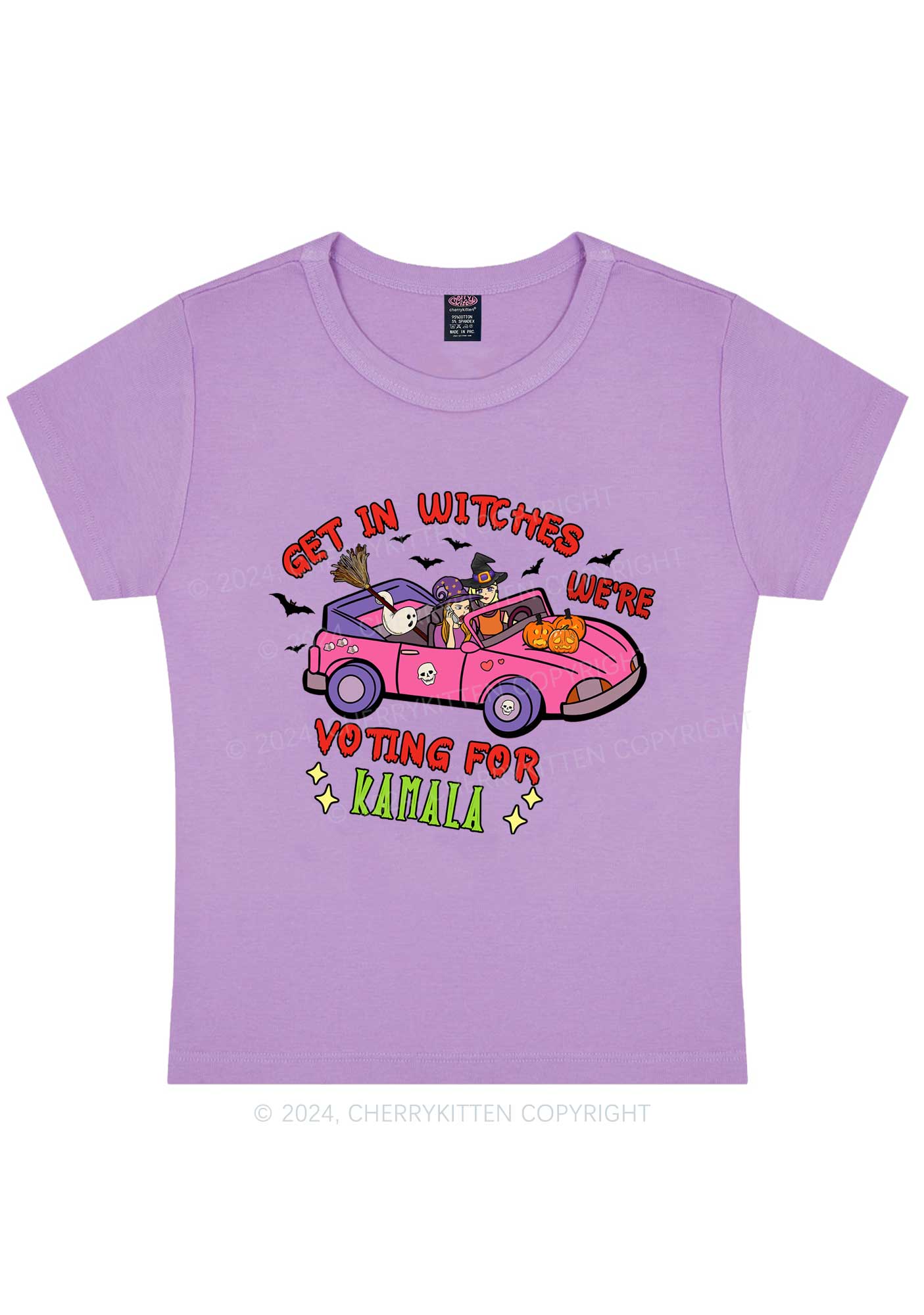 Halloween Get In Witches Y2K Baby Tee Cherrykitten